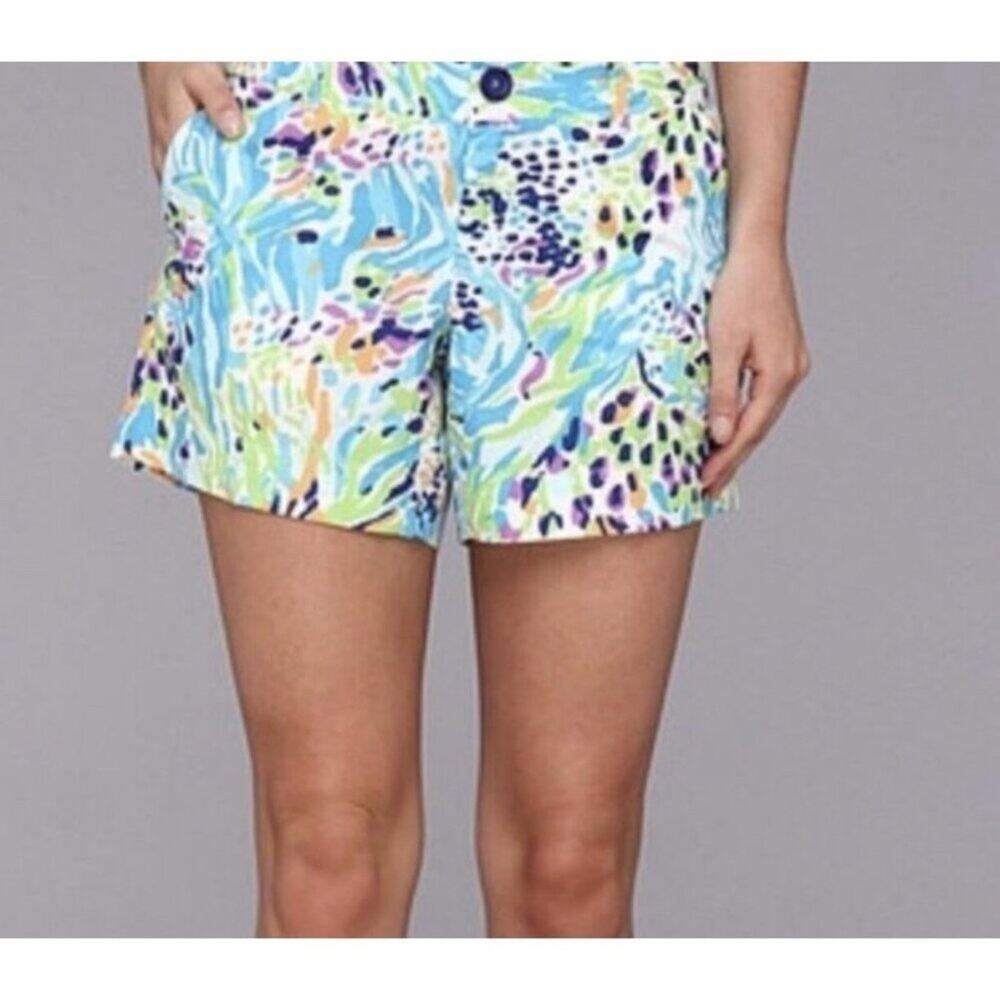 Lilly Pulitzer Callahan Shorts Women's 6 Size 5" Inseam Resort White Sea Soiree